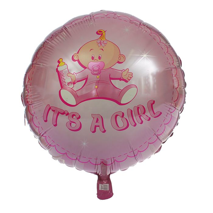 Шар фольгированный 18" "Малыш-девочка", круг