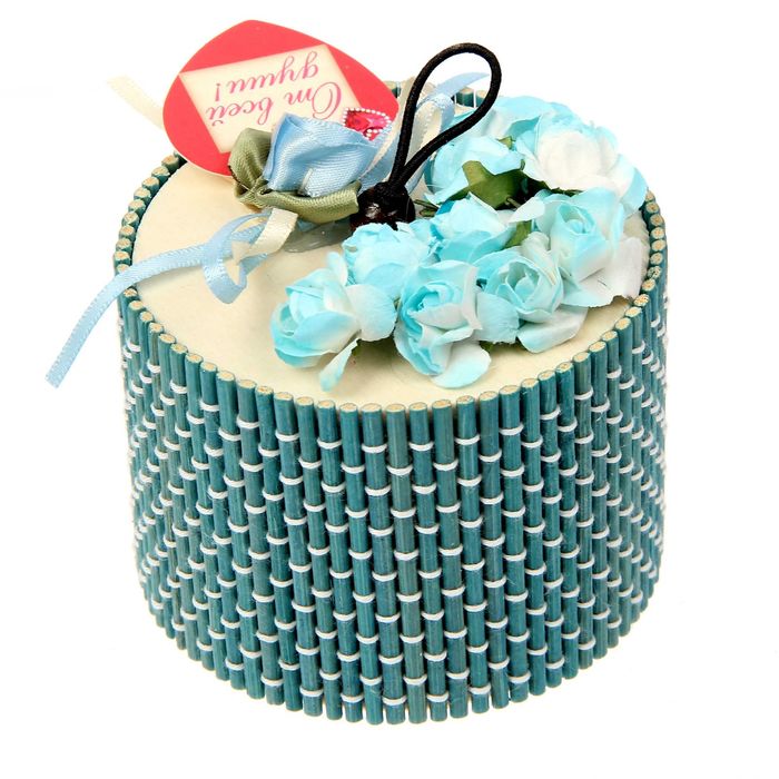 Шкатулка-соломка "От всей души!", 8 х 6 см