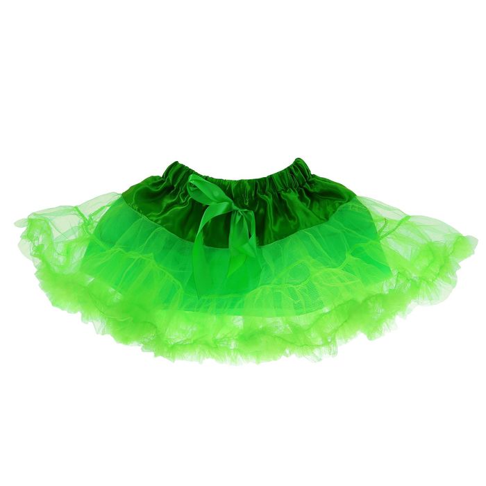 Карнавальная юбка 3-х слойная 4-6 лет, цвет салатовый