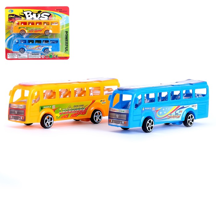 Автобус инерционный "Междугородний", набор 2 шт