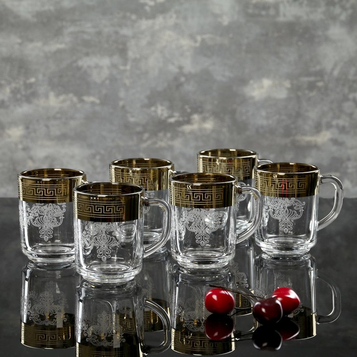 Набор кружек чайных 200 мл "Барокко", 6 шт