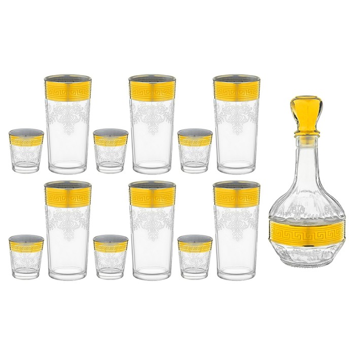 Набор "Барокко", 13 предметов: графин 500 мл, 6 стаканов 200 мл, 6 стопок 50 мл