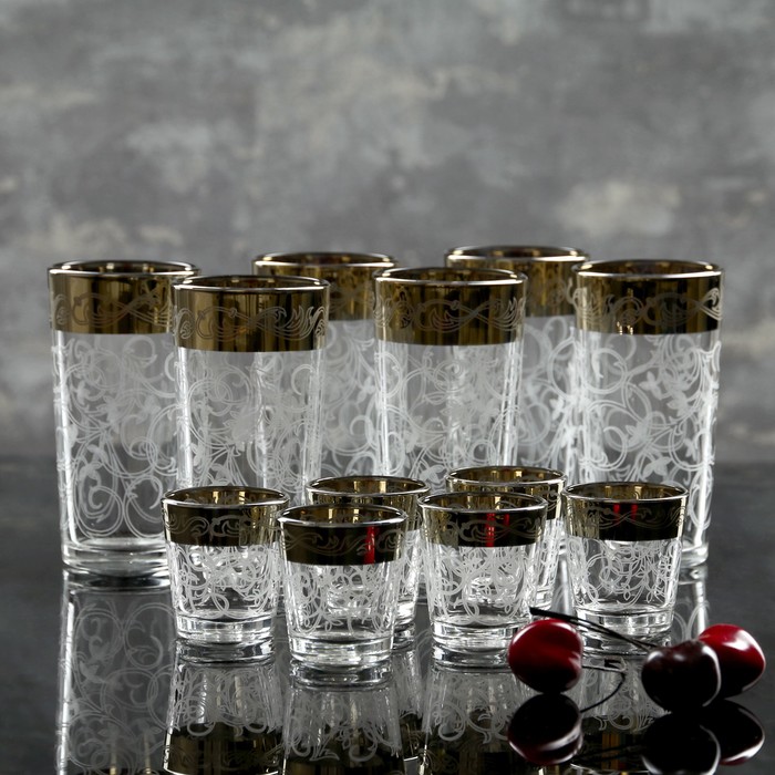 Набор "Вдохновение", 12 предметов: 6 стаканов 200 мл, 6 стопок 50 мл