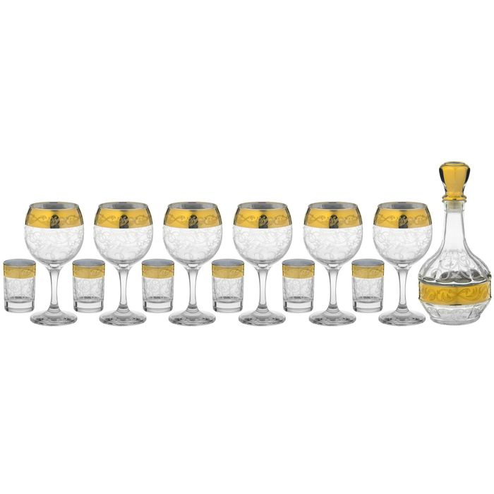 Набор "Вдохновение", 13 предметов: графин 500 мл, 6 бокалов 290 мл, 6 стопок 50 мл