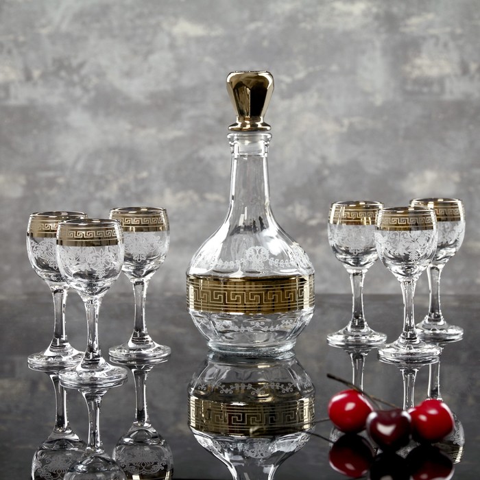 Набор "Барокко", 7 предметов: графин 500 мл, 6 рюмок 60 мл