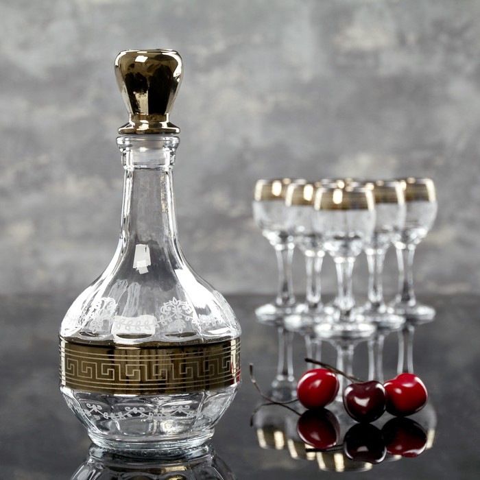 Набор "Барокко", 7 предметов: графин 500 мл, 6 рюмок 60 мл