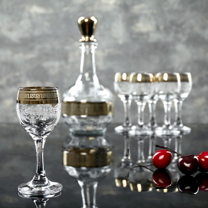 Набор "Барокко", 7 предметов: графин 500 мл, 6 рюмок 60 мл