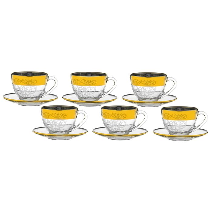 Набор чайный "Вдохновение": 6 чашек 200 мл, 6 блюдец d=13,2 см