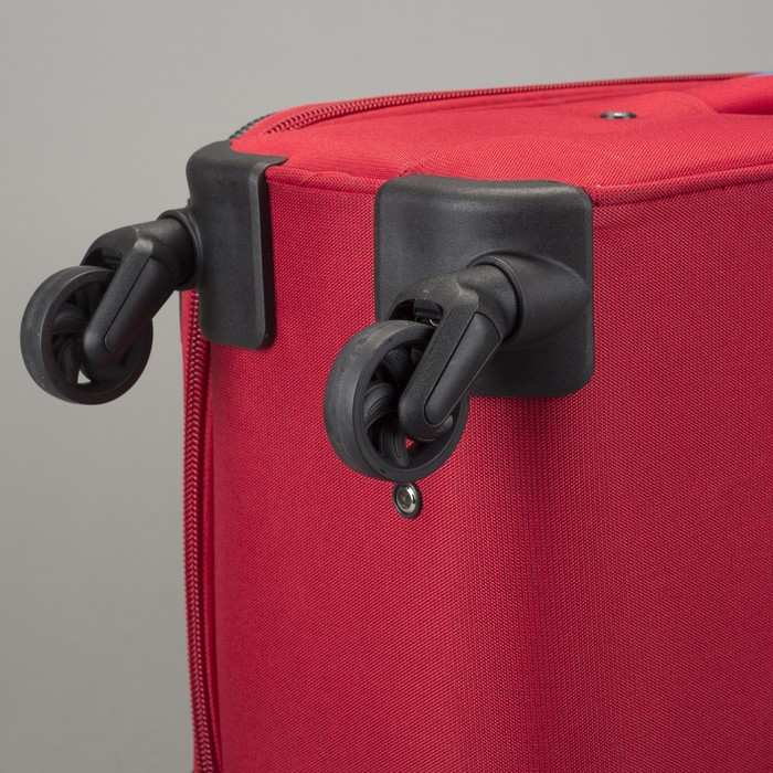 Чемодан с увеличением, малый, 20", 42 л, 4 колеса, цвет красный