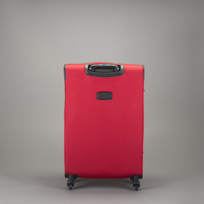 Чемодан с увеличением объёма, средний, 24", 61 л, 4 колеса, цвет красный