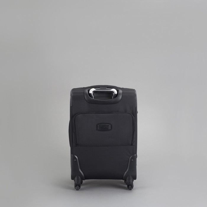 Чемодан с увеличением объёма, малый, 20", 42 л, 4 колеса, цвет чёрный