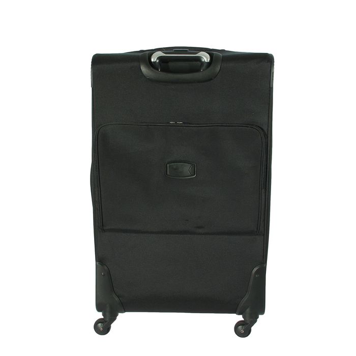 Чемодан с увеличением объёма, средний, 24", 61 л, 4 колеса, цвет чёрный