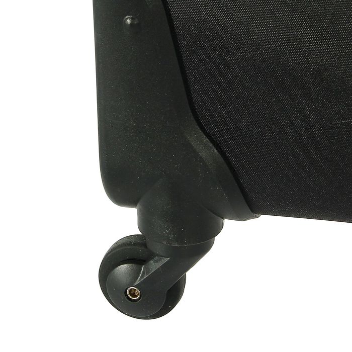 Чемодан с увеличением объёма, средний, 24", 75 л, 4 колеса, цвет чёрный