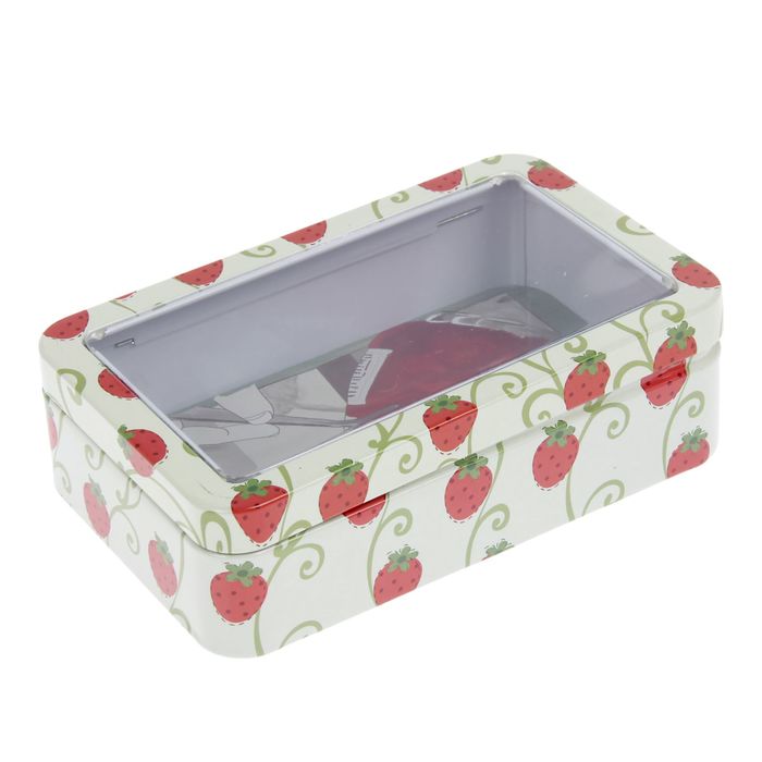 Шкатулка с окном "Клубничка"