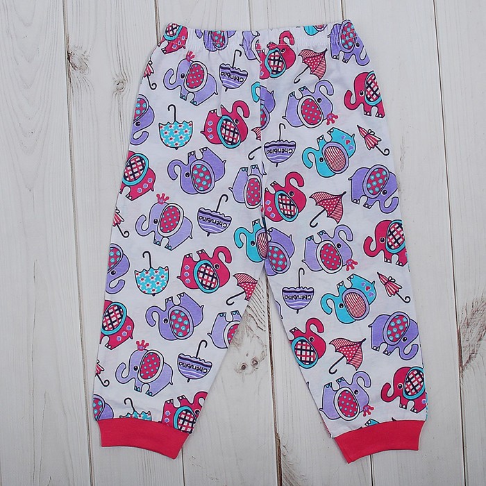 Пижама для девочки, рост 92 см (56), цвет сиреневый, принт зонтики