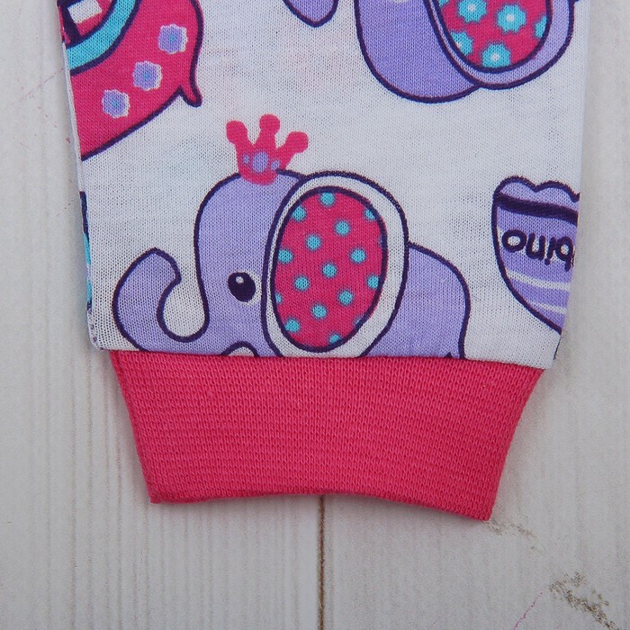 Пижама для девочки, рост 80 см (52), цвет сиреневый, принт зонтики