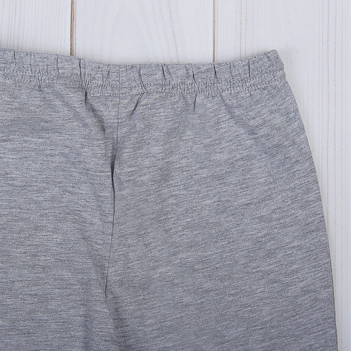 Пижама для девочки, рост 86 см (52), цвет светло-розовый/серый меланж