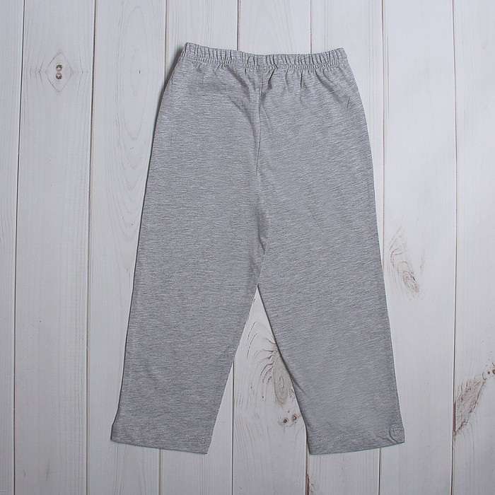 Пижама для девочки, рост 80 см (52), цвет светло-розовый/серый меланж