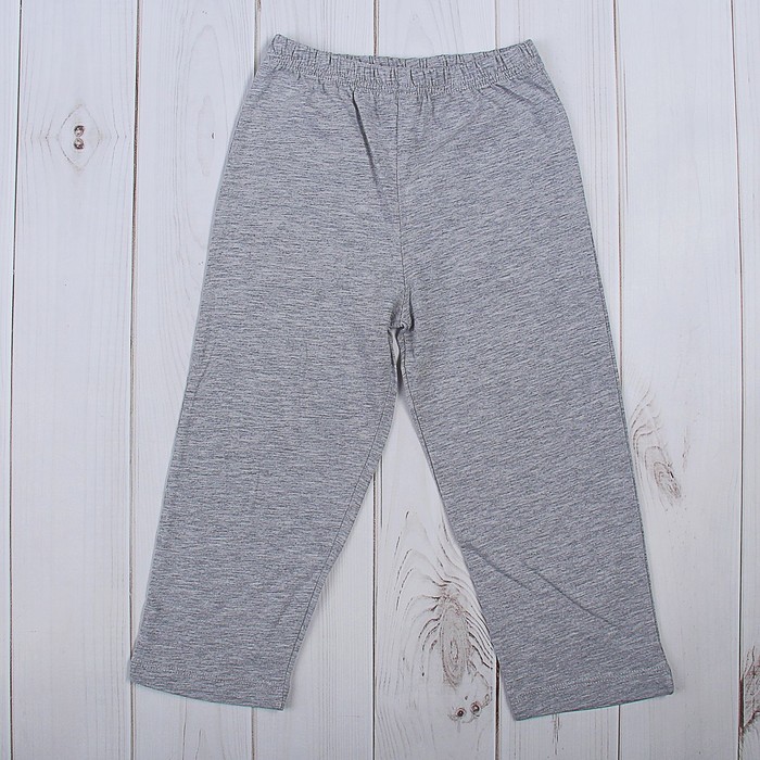 Пижама для девочки, рост 80 см (52), цвет светло-розовый/серый меланж