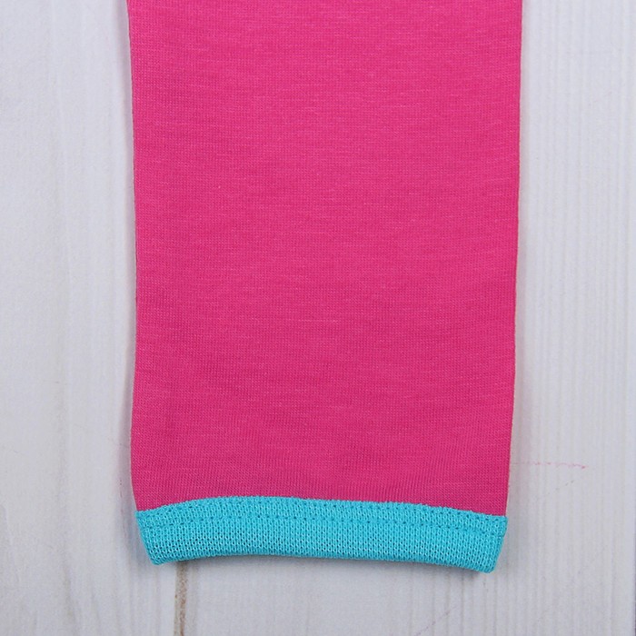 Пижама для девочки, рост 80 см (52), цвет розовый/бирюзовый