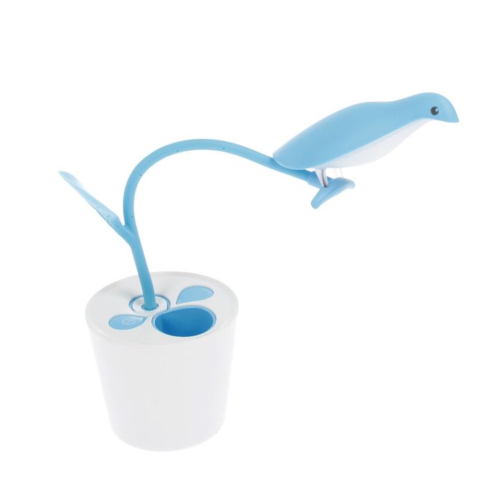 Лампа настольная сенсор LEDх13 адаптер "Птица" МИКС