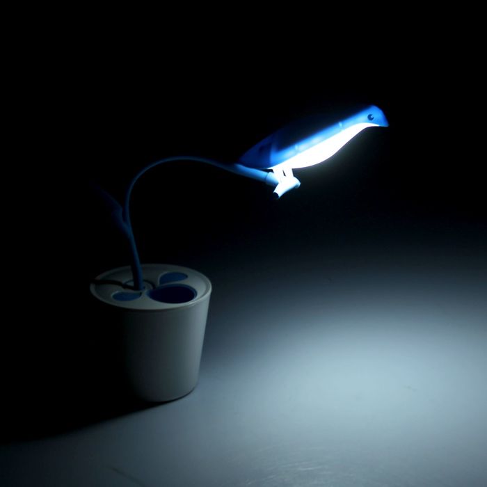 Лампа настольная сенсор LEDх13 адаптер "Птица" МИКС