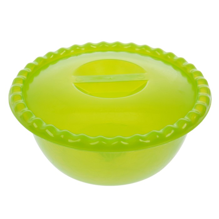 Миска 3 л "Фазенда" с крышкой, цвет МИКС