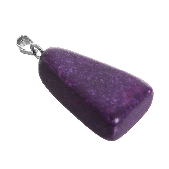 Подвеска треугольник "Агат" цвет фиолетовый