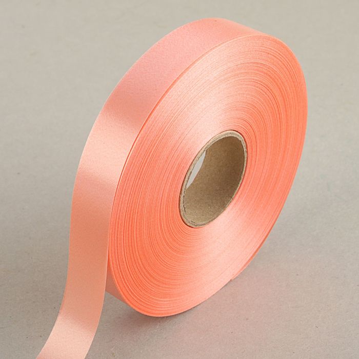 Лента для декора и подарков персиковая, 2 см х 91 м