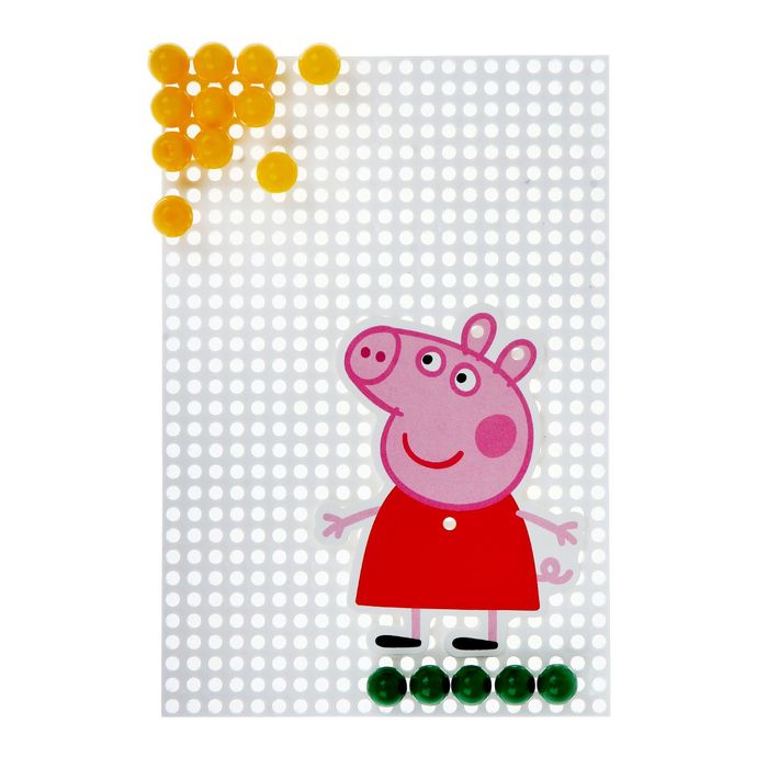 Мозаика с аппликацией «Пеппа-модница»