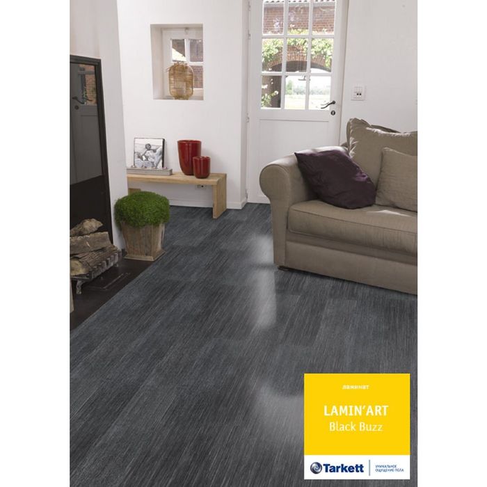 Ламинат Tarkett LAMIN'ART, чёрный крап, 32 класс, 8 мм
