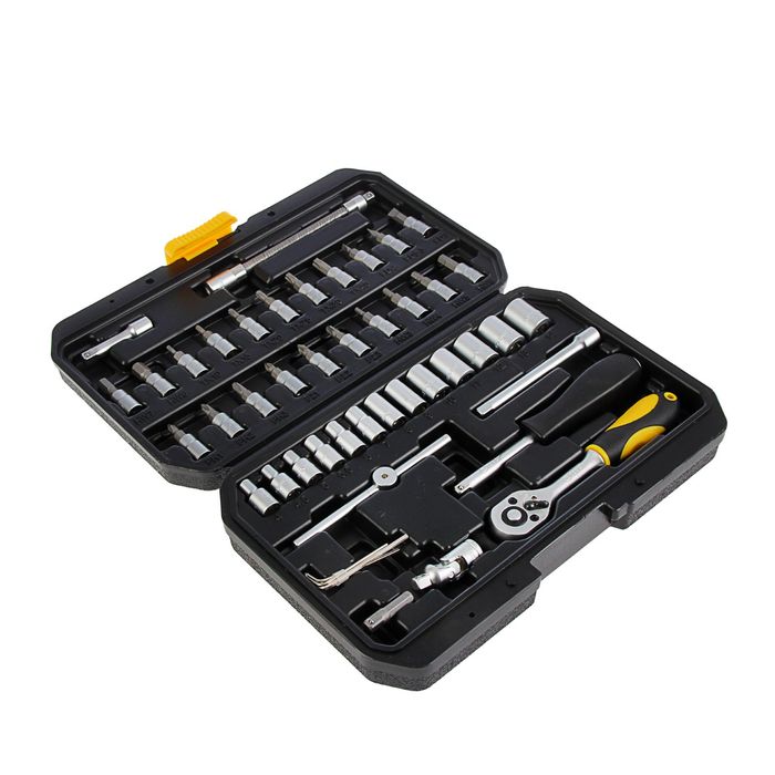 Головки сменные TOPEX, 1/4" CrV, 46 шт.