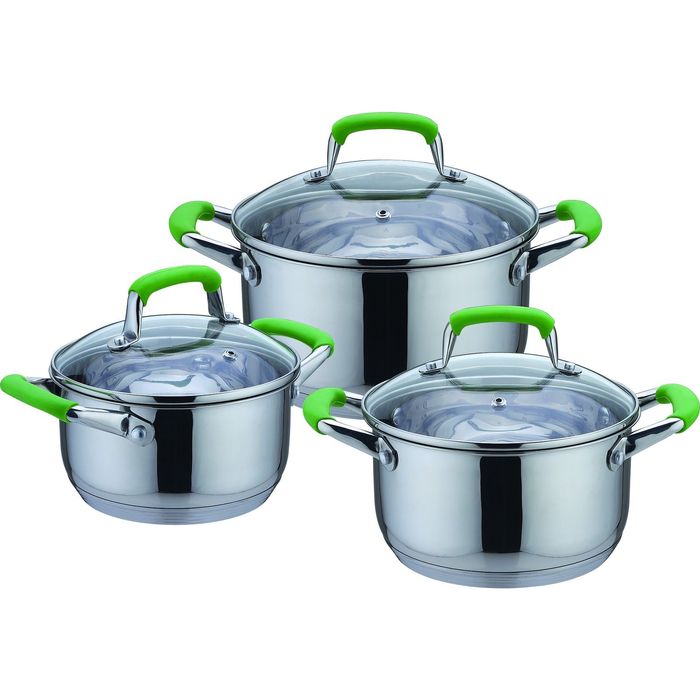 Набор посуды Bekker 3 предмета: кастрюли 1,9 л, 2,7 л, 3,6 л, 3 крышки