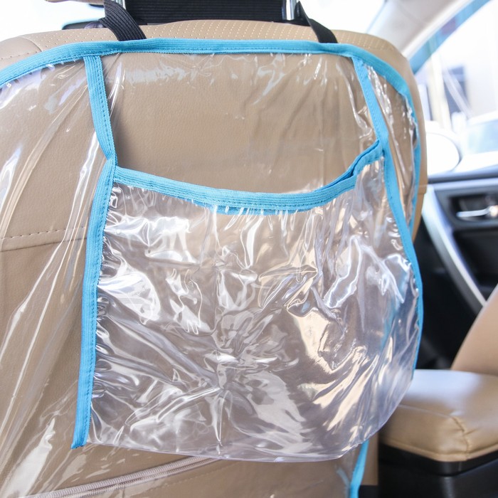 Органайзер-незапинайка на спинку сиденья, с карманом для планшета, цвета МИКС