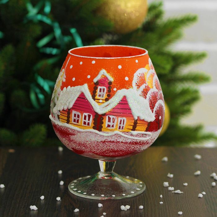 Ваза-подсвечник "Рождество" бокал, 0,5 л