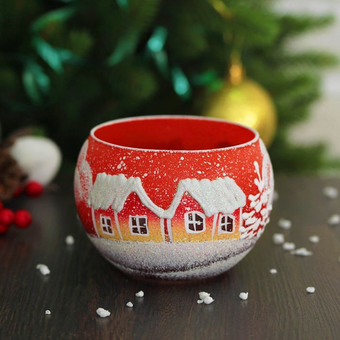 Ваза-подсвечник "Рождество" шар