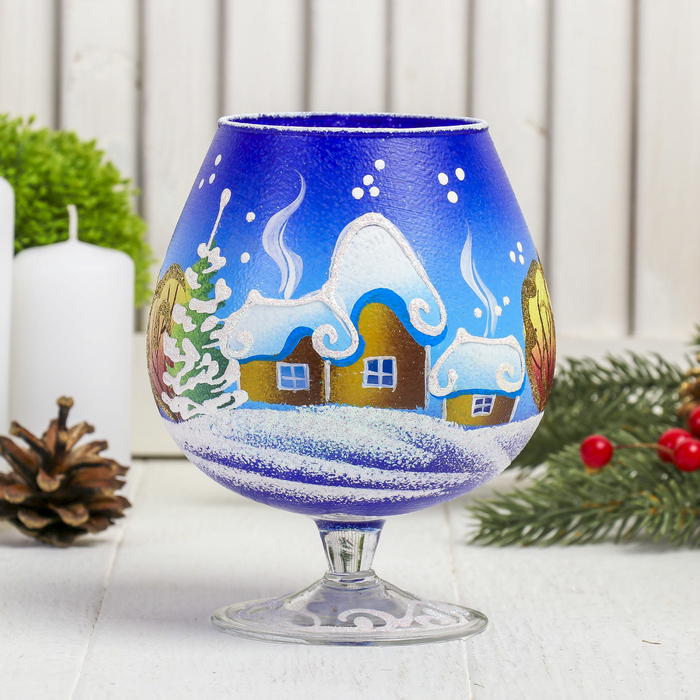 Ваза-подсвечник "Новогодняя ночь" бокал, 0,5 л