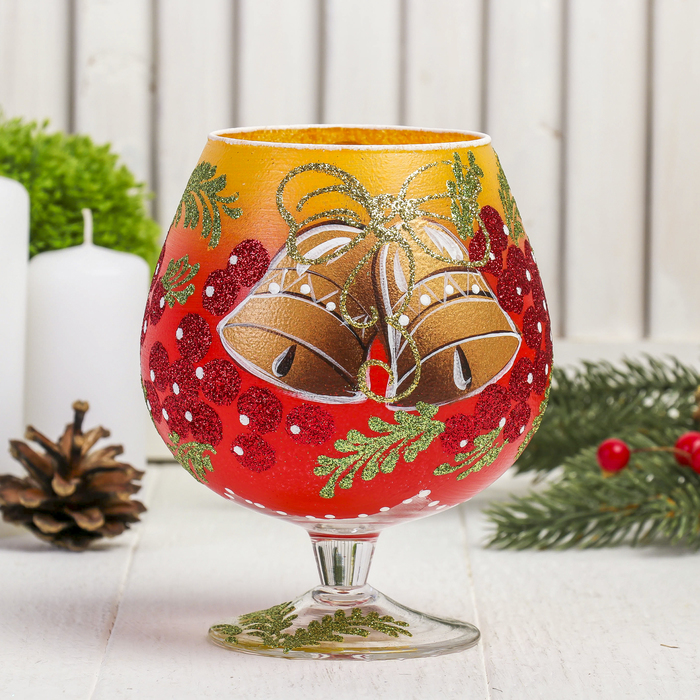 Ваза "Новогодние колокольчики" бокал, 0,5 л