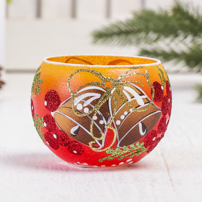 Ваза-подсвечник "Новогодние колокольчики"