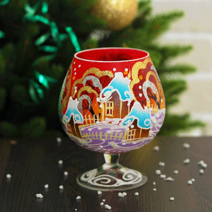 Ваза-подсвечник "Алое небо" бокал, 0,5 л