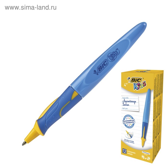 

Ручка шариковая обучающая BIC Kids BP Twist Boy Blu, корпус синий