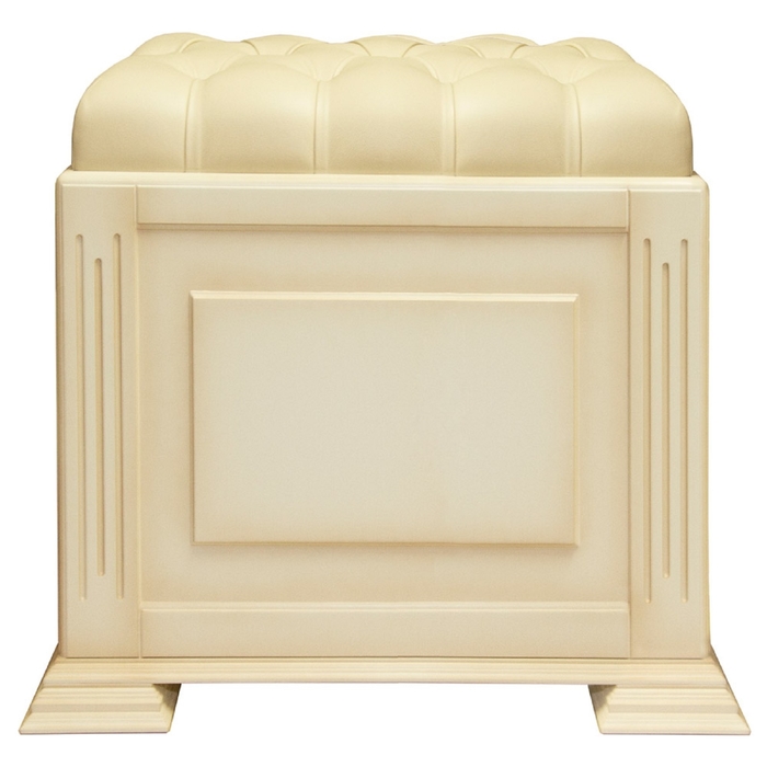 Банкетка-сундук ср. на портале "Честер" / слоновая кость, кожа беж