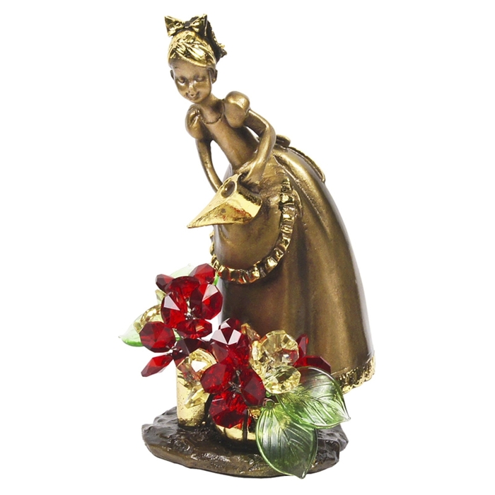 Статуэтка "Маленькая садовница с хрустальными цветами" RLM