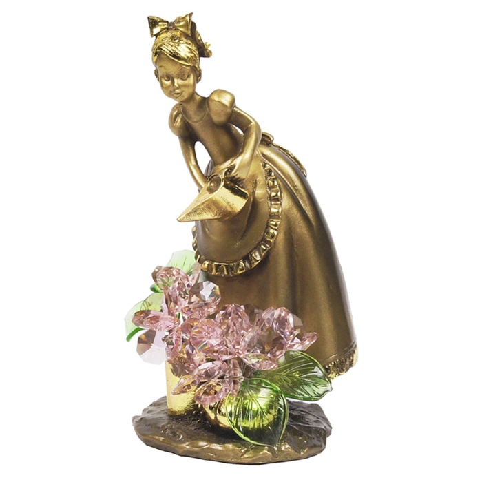 Статуэтка "Маленькая садовница с хрустальными цветами" ROS