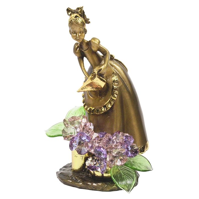 Статуэтка "Маленькая садовница с хрустальными цветами" RVL