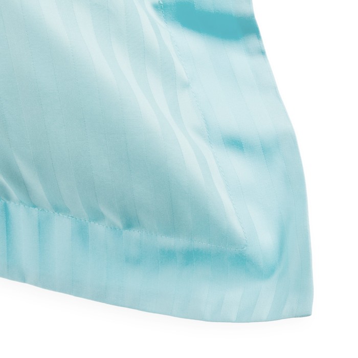 Комплект наволочек "Этель basic" небесный,50*70+5 см-2 шт,страйп-сатин,135 г/м2