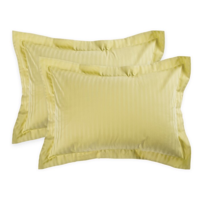 Комплект наволочек "Этель basic" оливковый,50*70+5 см-2 шт,страйп-сатин,135 г/м2