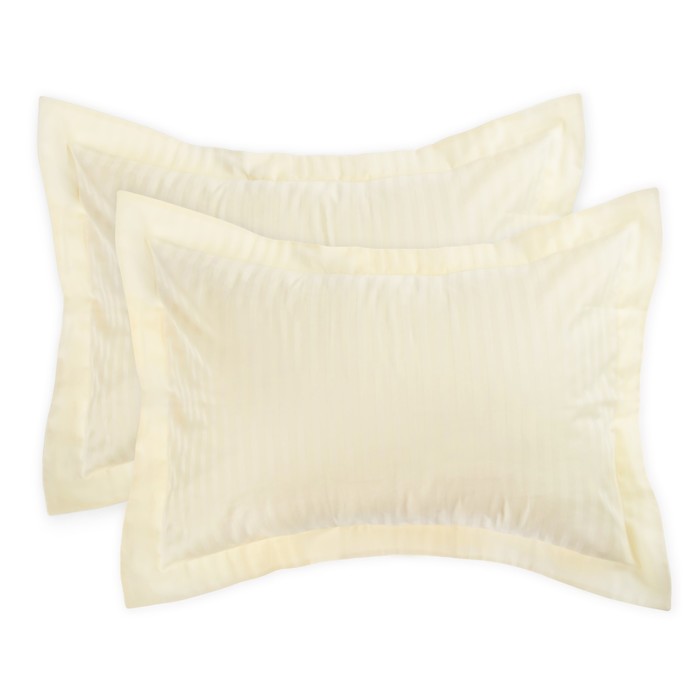 Комплект наволочек "Этель basic" молочный,50*70+5 см-2 шт,страйп-сатин,135 г/м2