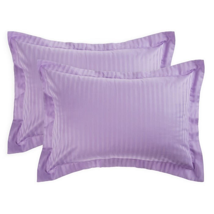 Комплект наволочек "Этель basic" лиловый,50*70+5 см-2 шт,страйп-сатин,135 г/м2