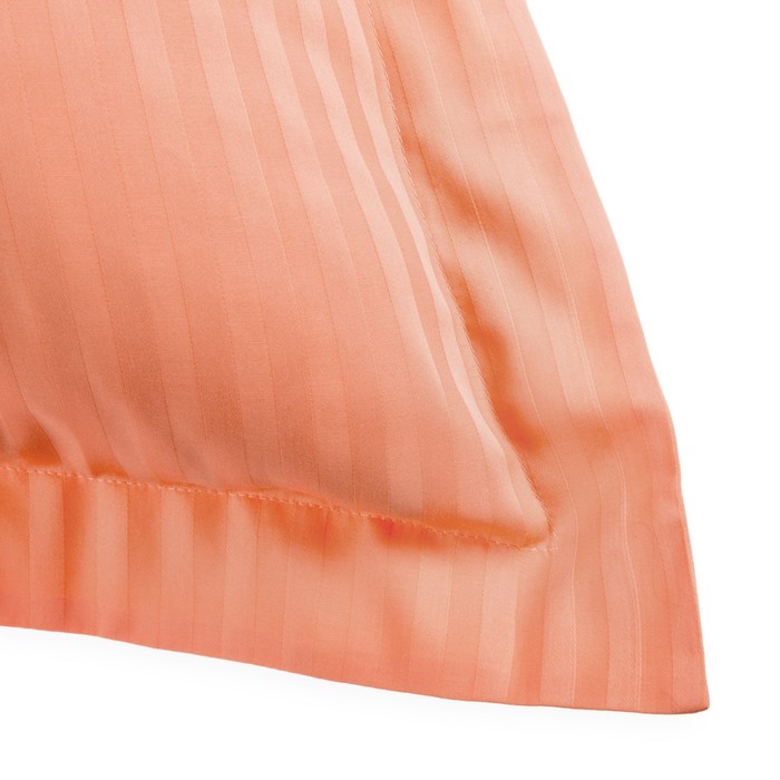 Комплект наволочек "Этель basic" персиковый,50*70+5 см-2 шт,страйп-сатин,135 г/м2